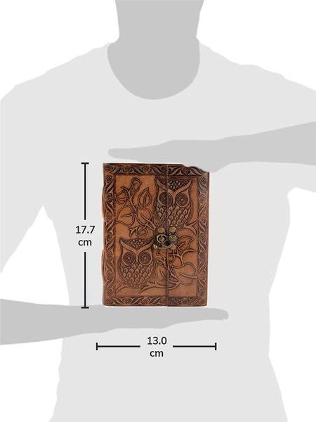 Imagem de Journal Creative Leather Art Owl Emboss Leather 240p