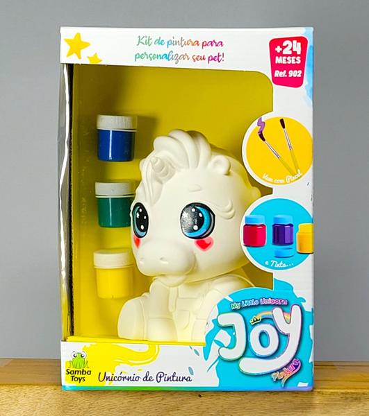 Imagem de Joy Unicornio Pintura Samba Toys com Pincel e Tintas Brinquedo Lavavel Educativo Pedagogico