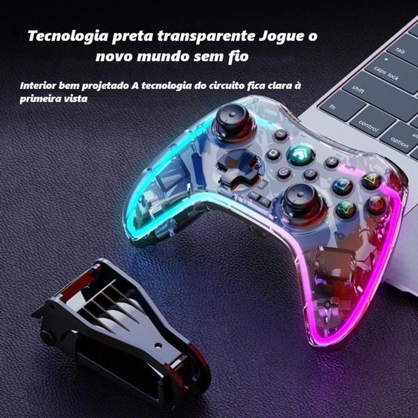 Imagem de Joystick Bluetooth para Smart TV, Celular, Tablet- Com Led e Pedais Traseiros