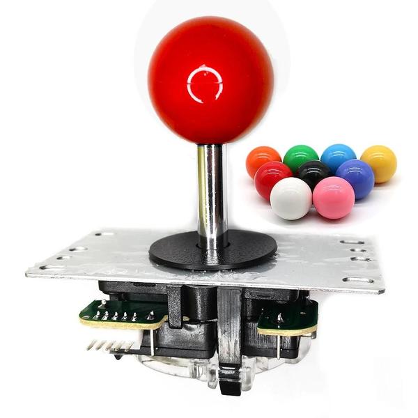 Joystick SANWA Clássico de 8 Vias com Restrictor Quadrado e Conector de 5 Pinos para Arcade Imagem de Joystick SANWA Clássico de 8 Vias com Restrictor Quadrado e Conector de 5 Pinos para Arcade