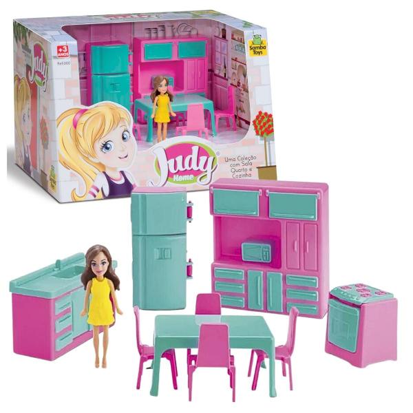 Imagem de Judy Bonequinha e Acessórios de Cozinha Brinquedo Samba Toys