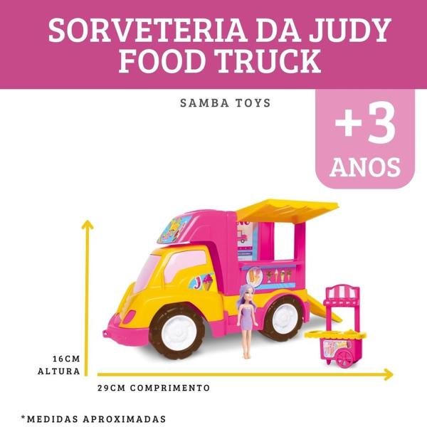 Judy Sorveteria Food Truck Boneca e Acessórios Samba Toys Imagem de Judy Sorveteria Food Truck Boneca e Acessórios Samba Toys
