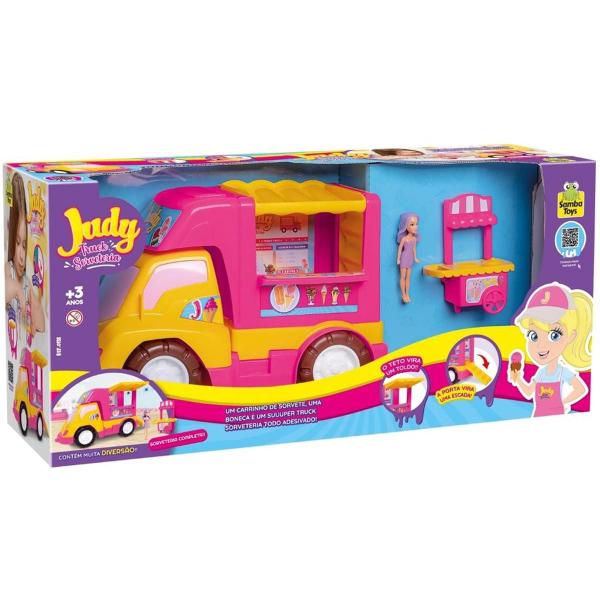 Judy Sorveteria Food Truck Boneca e Acessórios Samba Toys Imagem de Judy Sorveteria Food Truck Boneca e Acessórios Samba Toys