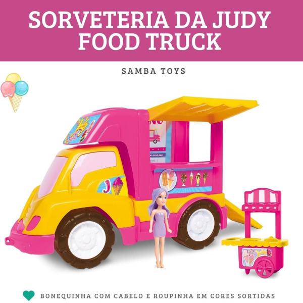Judy Sorveteria Food Truck Boneca e Acessórios Samba Toys Imagem de Judy Sorveteria Food Truck Boneca e Acessórios Samba Toys