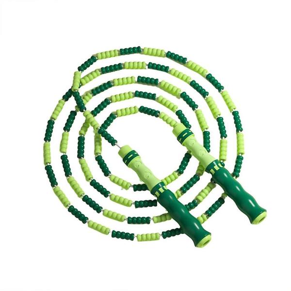 Jump Rope Homemiyn Soft Beaded Ajustável, sem emaranhados, verde - Wokex Imagem de Jump Rope Homemiyn Soft Beaded Ajustável, sem emaranhados, verde