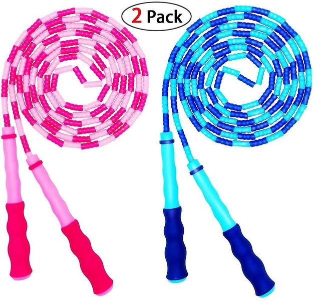 Jump Rope Wokex Beaded Segmented Fitness, pacote com 2 unidades ajustáveis Imagem de Jump Rope Wokex Beaded Segmented Fitness, pacote com 2 unidades ajustáveis