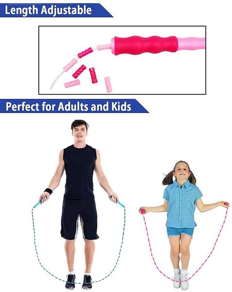 Jump Rope Wokex Beaded Segmented Fitness, pacote com 2 unidades ajustáveis Imagem de Jump Rope Wokex Beaded Segmented Fitness, pacote com 2 unidades ajustáveis