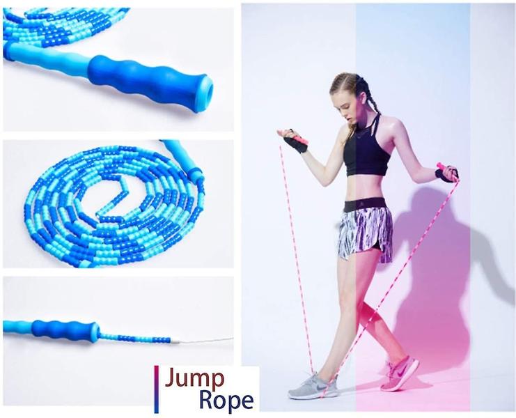 Jump Rope Wokex Beaded Segmented Fitness, pacote com 2 unidades ajustáveis Imagem de Jump Rope Wokex Beaded Segmented Fitness, pacote com 2 unidades ajustáveis