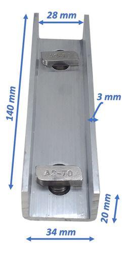 Imagem de Junção Em U Para Fixar Estrutura De Painel Solar - 6 Peças