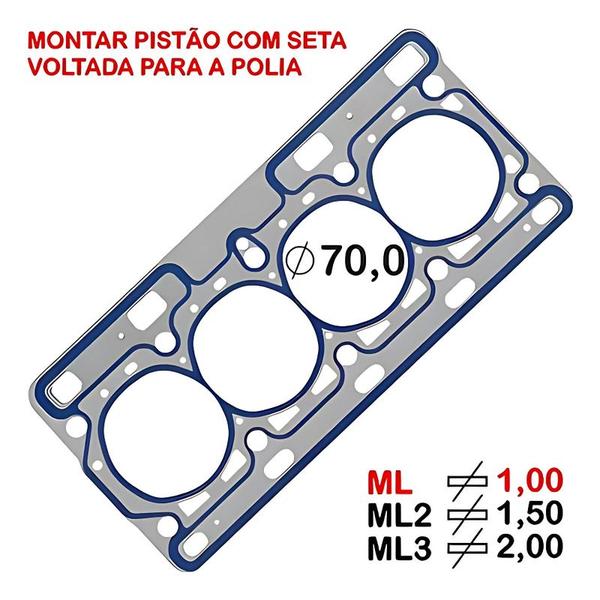 Imagem de Junta Cabeçote De Metal Bastos Sandero 1.0 16v 2014 A 2016