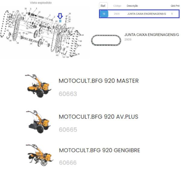 Imagem de Junta Caixa Engrenagem Tração P/ Tratorito BFG 920 Gengibre