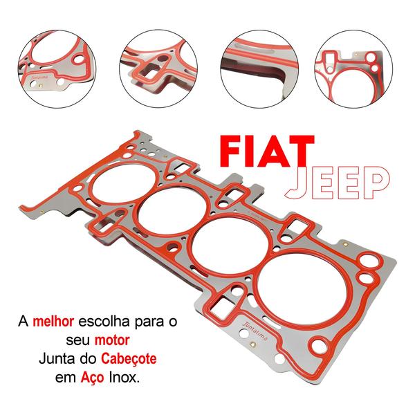 Imagem de Junta Do Cabeçote Fiat Toro 2.4 16v 2017/. Flex Aço