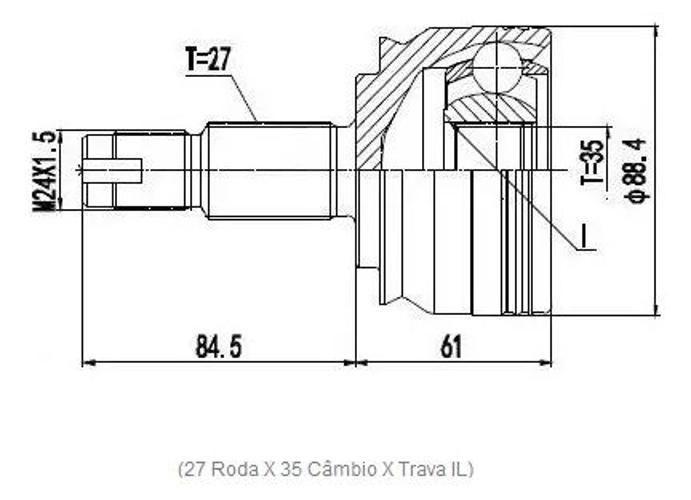 Imagem de Junta Homocinética Compass Commander Toro 1.3 Turbo