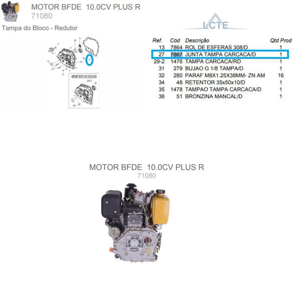 Imagem de Junta Tampa Da Carcaça Motor Diesel 10/13.0hp Buffalo 7867