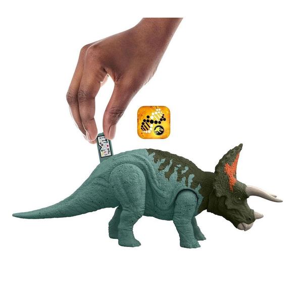 Imagem de Jurassic World Dominion Ruge Ataca Triceratops Mattel HDX40