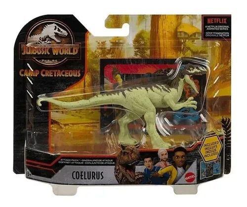 Imagem de Jurassic World Figura Ataque Articulada Dinossauro Coelurus -  Mattel