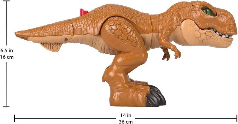 Imagem de Jurassic World Toys Fisher-Price Imaginext Jurassic World Toys Thrashin Action T Rex Boneco de dinossauro para crianças em idade pré-escolar de 3 a 8 anos, vários