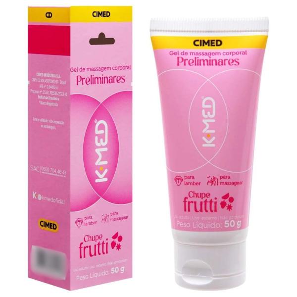 Imagem de K-Med Gel De Massagem Preliminares Chupe Frutti 50G + Gel Lubrificante Íntimo K-Med Hot Com 50G