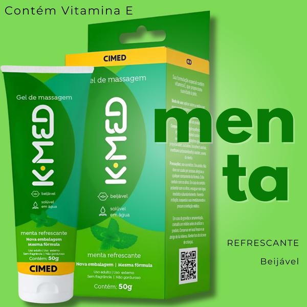 Imagem de K-MED Gel Lubrificante Íntimo Beijável Menta Refrescante 50g