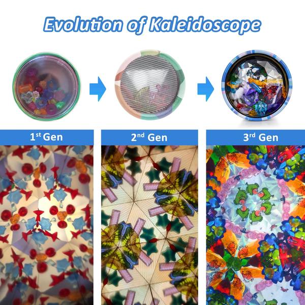 Imagem de Kaleidoscope iKeelo Classic Tin, pacote com 2, descubra animais escondidos