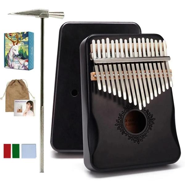 Imagem de Kalimba de 17 Teclas - Piano de Polegar em Madeira - Instrumento Musical Mbira