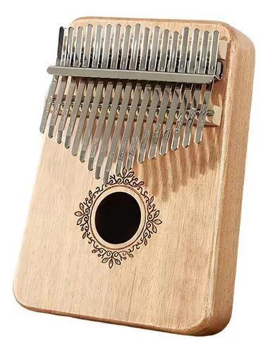 Imagem de Kalimba Piano De Dedo Com 17 Teclas Cor Marrom-claro