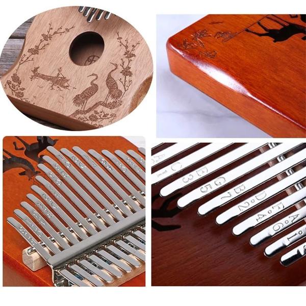 Imagem de Kalimba Profissional de 17 ou 21 Teclas - Piano de Polegar Portátil para Iniciantes