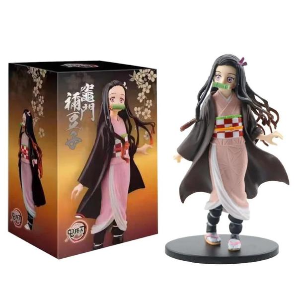 Imagem de Kamado Tanjirou Zenitsu Nezuko Demon Slayer Figuras De Ação Pvc Modelo Brinquedos Anime Kimetsu No