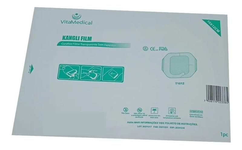 Imagem de Kangli Film Curativo Estéril Filme Transp. Para Feridas S/ Fenestra- 10 Cm X 12 Cm Vita Medical Hospitalar