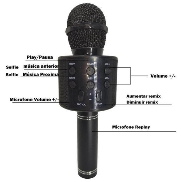 Karaoke Microfone Sem Fio Bluetooth Micro Karaoke Casa - DRAIK Imagem de Karaoke Microfone Sem Fio Bluetooth Micro Karaoke Casa