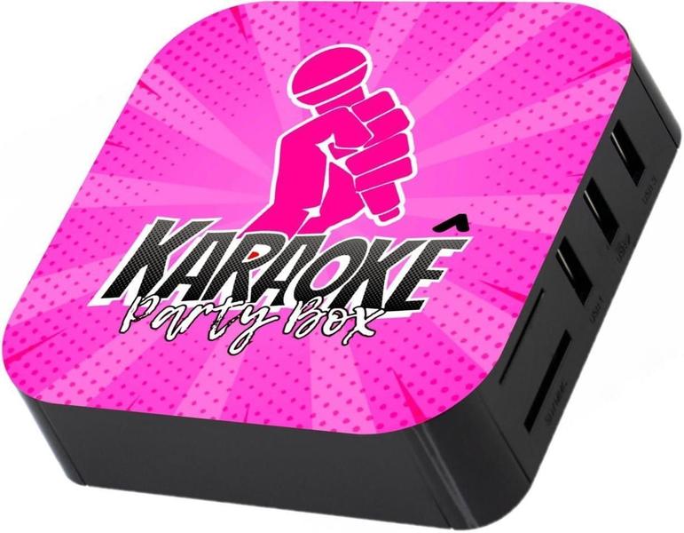 Imagem de Karaoke Party Box Rosa +De 1000 Músicas +2 Microfones