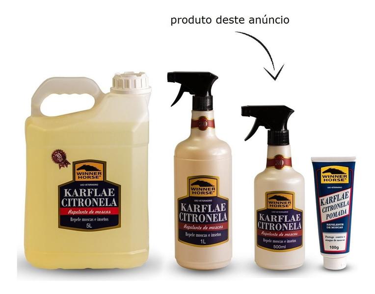 Imagem de Karflae Citronela Winner Horse Repelente De Moscas 500ml