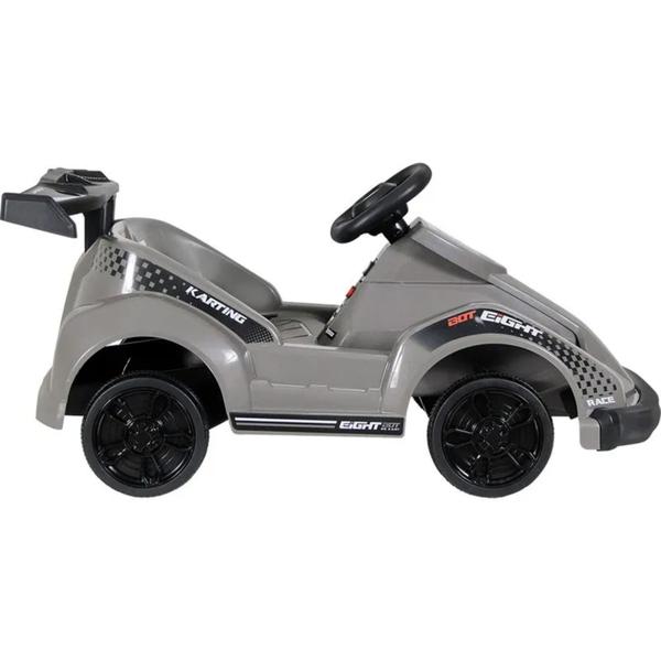 Imagem de Kart Elétrico Infantil 6V Cinza Mini Bel Controle Som Carregador Até 30kg    - 935908