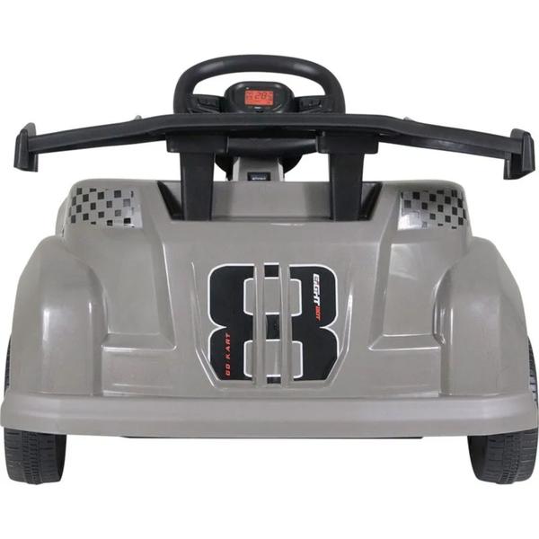 Imagem de Kart Elétrico Infantil 6V Cinza Mini Bel Controle Som Carregador Até 30kg    - 935908