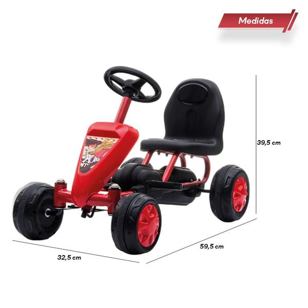 Imagem de Kart Quadriciclo A Pedal Corrida Infantil Vermelho Bang Toys