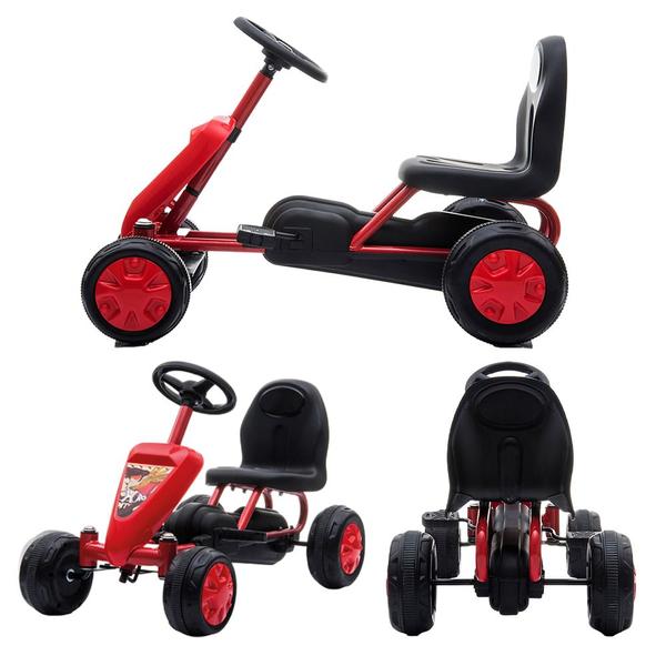 Imagem de Kart Quadriciclo A Pedal Corrida Infantil Vermelho Bang Toys