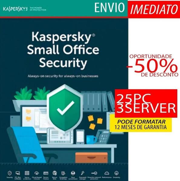 Imagem de Kaspersky Small Office Security 25 Pc + 3 Servidores