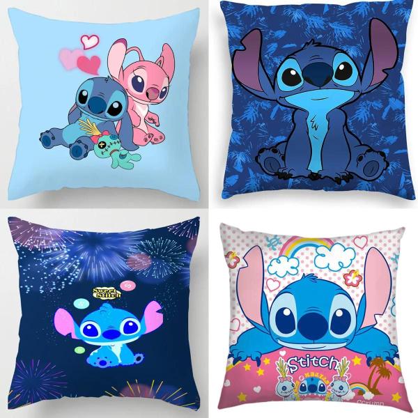 Imagem de Kawaii Disney Stitch Anime Figura Dupla Face Impressão Fronha Crianças Decoração Do Quarto Presentes