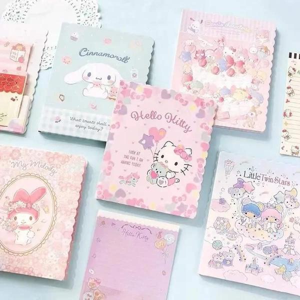 Imagem de Kawaii Sanrio Olá Kitty Kuromi Conjunto De Adesivos À Prova D'água Bonito Desenho Animado Carta