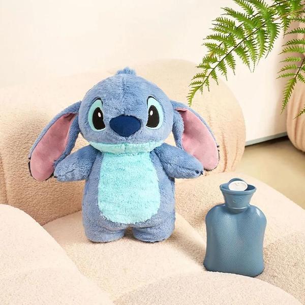 Imagem de Kawaii Stitch Angel Lotso Garrafa De Água Quente De Pelúcia Portátil Aquecedor De Mão Para Meninos