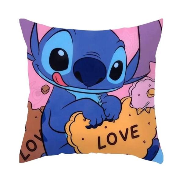 Kawaii Stitch Anime Figura Dupla Face Impressão Fronha Decoração De Quarto De Crianças Pre... Kawaii Stitch Anime Figura Dupla Face Impressão Fronha Decoração De Quarto De Crianças Pre...