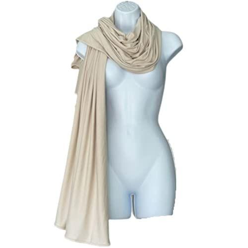 Imagem de KELOR Luxury Bamboo Wrap Blanket - Face Única - Elástica, Leve, Macia e Respirável - Viscose Arrefecente com Elastano, Manta de Viagem Versátil Wearable - Xale - Cachecol - Baby Wrap - Fulvo