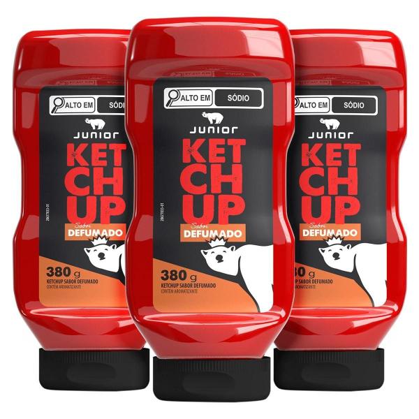 Ketchup Defumado Junior 380g - Combo 3 Frascos Imagem de Ketchup Defumado Junior 380g - Combo 3 Frascos