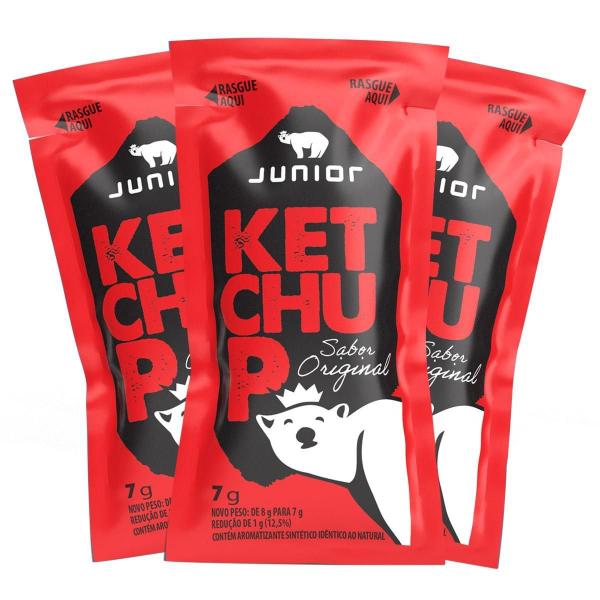 Imagem de Ketchup Junior Sachê 7g - Caixa 168 Unidades  Sabor Natural  Sem Conservantes  Versátil