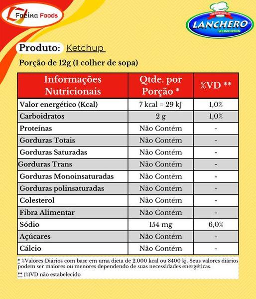 Imagem de Ketchup Lanchero Molho Saboroso Lanchonete Econômico 1 Quilo