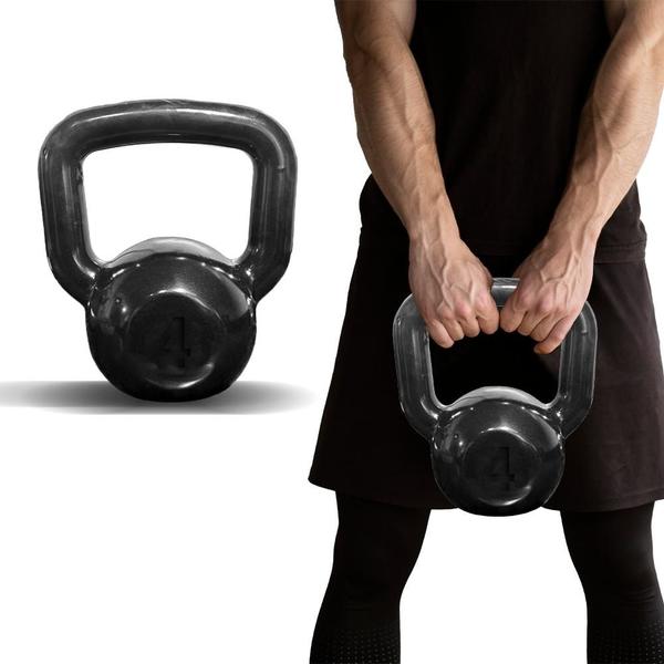 Kettlebell 4Kg Pintado Para Academia Treino Funcional Musculação Peso Em Ferro Para exercício funcional - Diamond Fit Imagem de Kettlebell 4Kg Pintado Para Academia Treino Funcional Musculação Peso Em Ferro Para exercício funcional