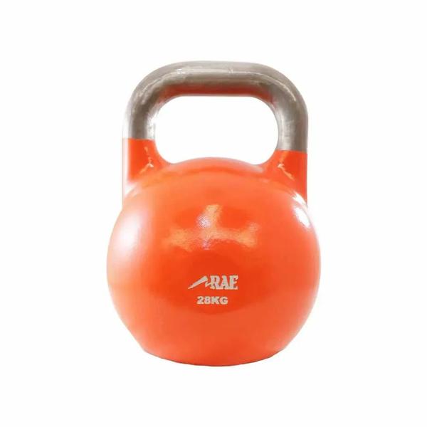 Imagem de Kettlebell de competição de ferro colorido para treinamento funcional 28 kg - rae fitness