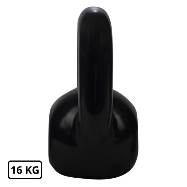 Imagem de Kettlebell de Ferro Emborrachado 16 Kg Preto