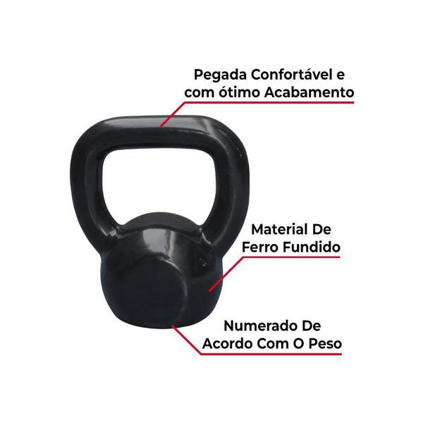 Imagem de Kettlebell Emborrachado 16Kg Academia Musculação Treino