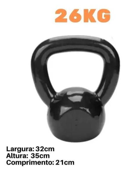 Imagem de Kettlebell Emborrachado 26Kg - Exercício Funcional Super Premium